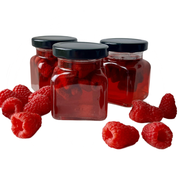 zestaw  maliny w syropie do herbaty Chata Morelove